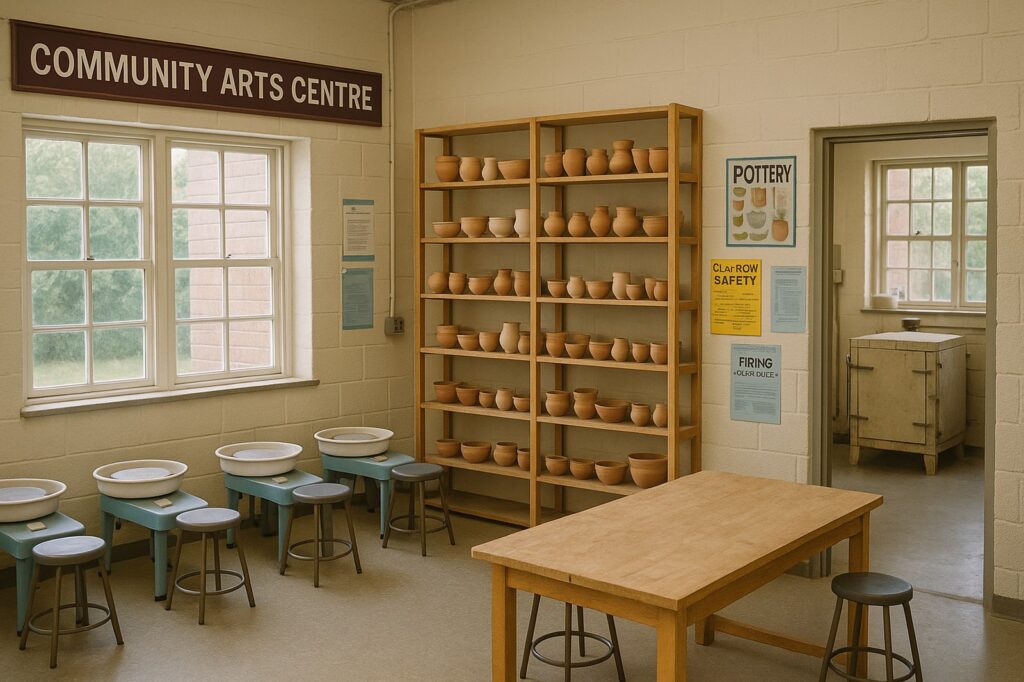 community arts centre pots and table langleys pottery class | GPS: 49.195071, -122.448551