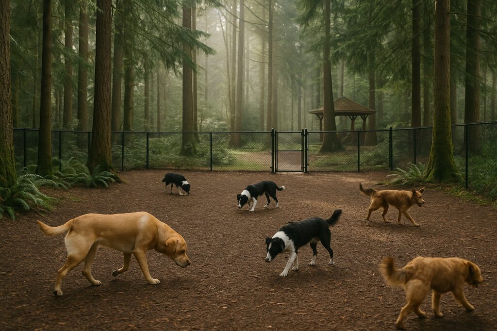 dogs playing in foggy forest directory Langley Dog Parks & Pet Services dogs playing in foggy forest directory | GPS: 49.122959, -122.558672