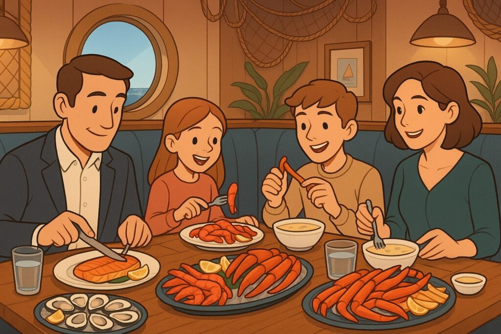 family dinner seafood directory | GPS: 49.132305, -122.544400
