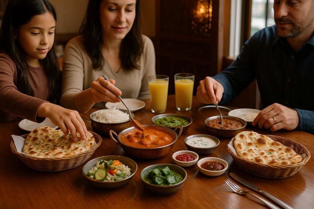 local family dinner with indian foods | GPS: 49.187171, -122.460614