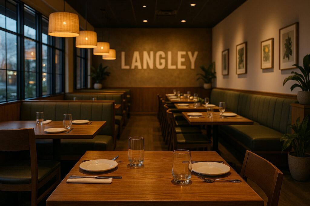 local restaurant interior with tables and windows | GPS: 49.104948, -122.586176