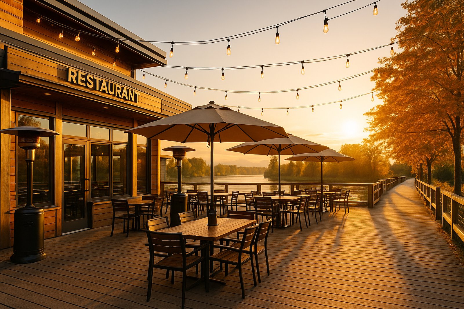 outdoor dining area sunset langley restaurant Top Langley BC Patios for Sunny Days