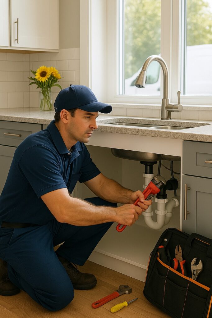 plumber fixing sink pipes directory | GPS: 49.156976, -122.506725