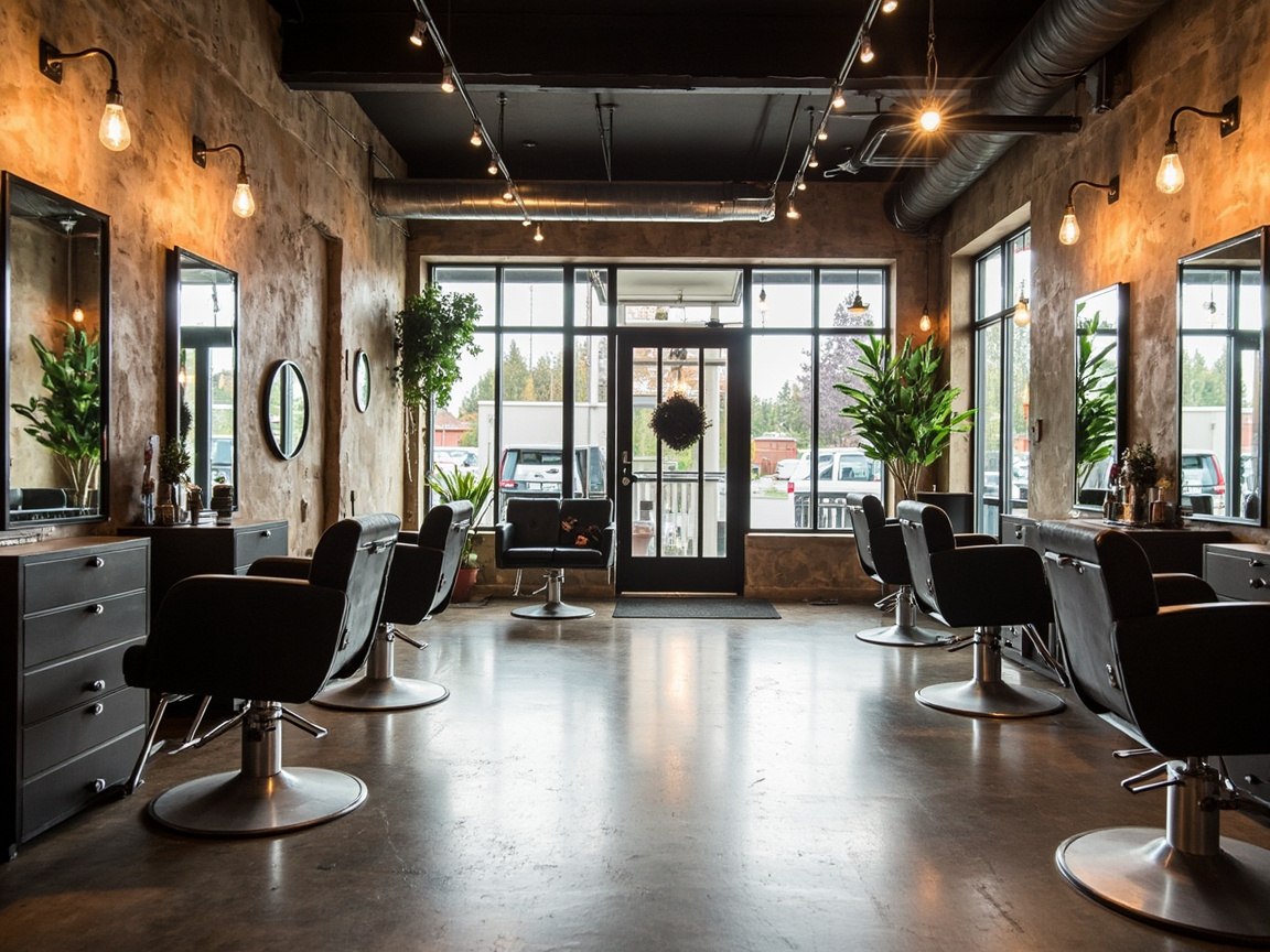 langley salon hero Top Hair Salons in Langley Langley hair salon with open plan layout, pendant lighting and modern rustic decor